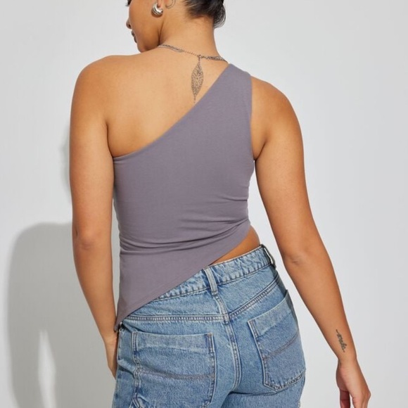 NWOT garage asymmetric grey top - Picture 2 of 5